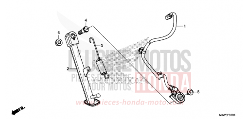 BEQUILLE LATERALE CBR500RAJ de 2018